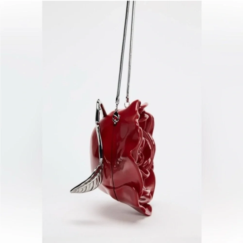Zara Red Rose-Shaped Women's purse - Picture 4 of 10